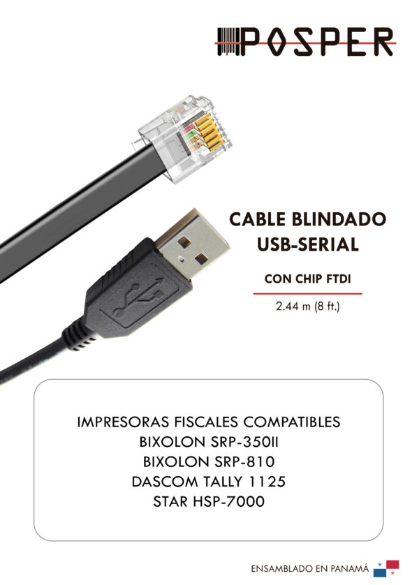 Cable USB a Fiscal HKA