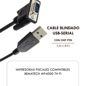 Cable USB a Fiscal Bematech