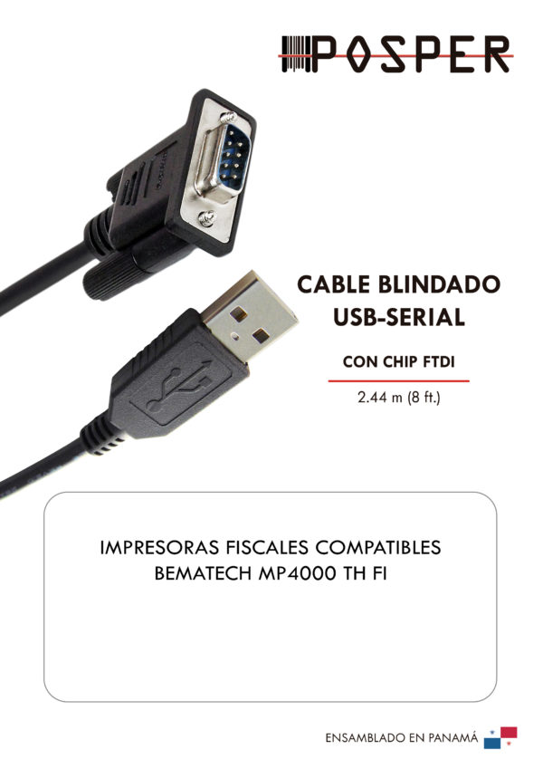 Cable USB a Fiscal Bematech